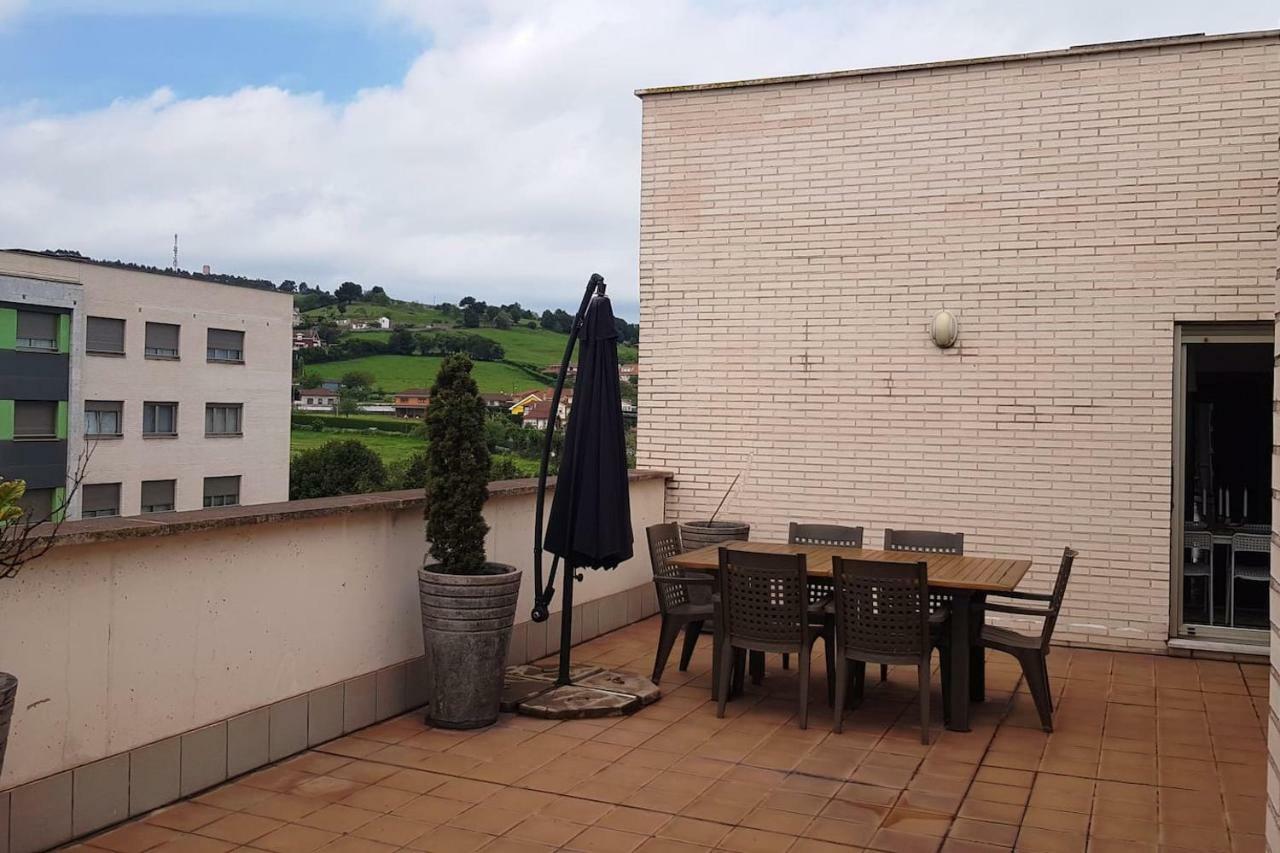 Appartamento Lauredal - Ático con amplia terraza, 2 hab, 2 baños, pádel, parque infantil Gijón Esterno foto